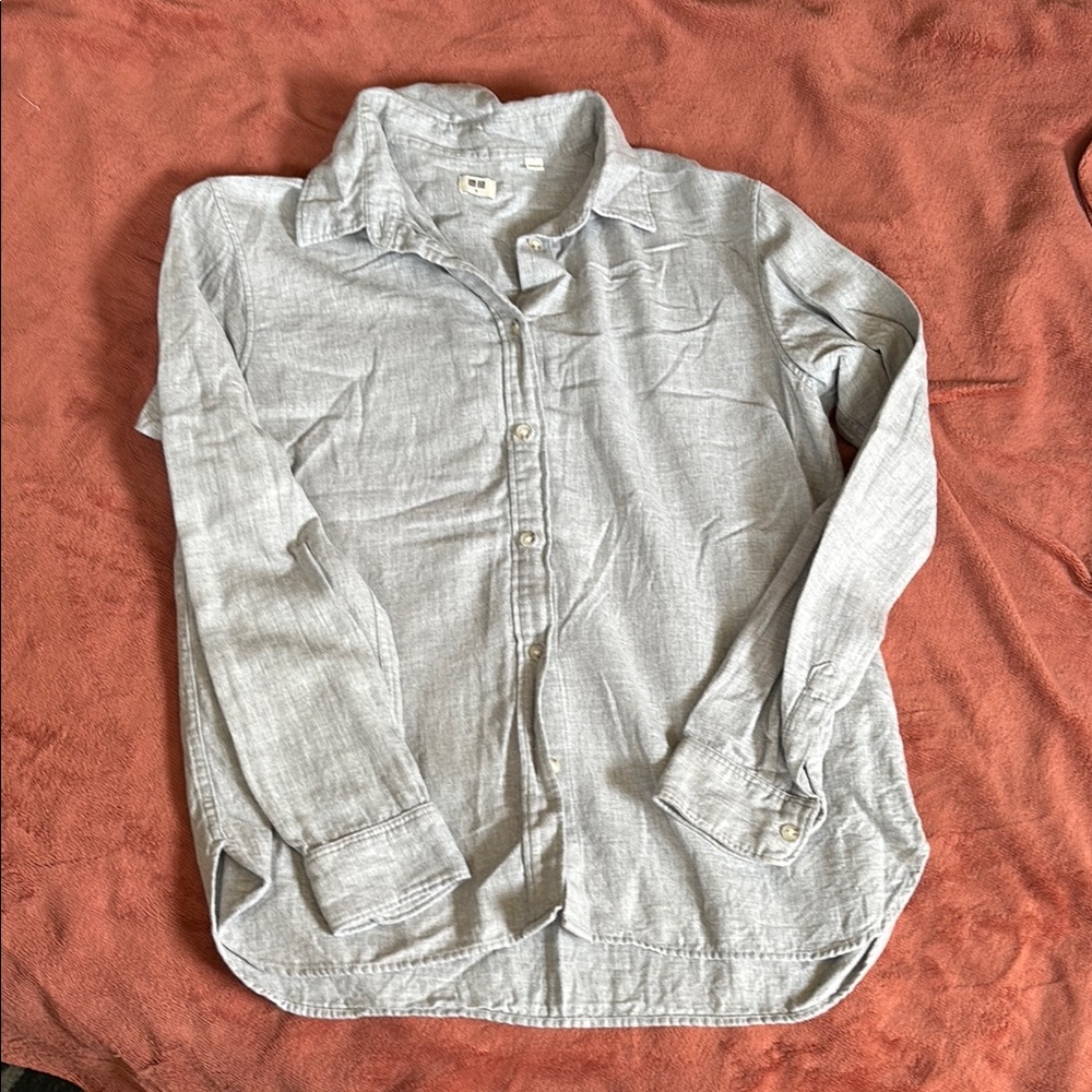 Uniqlo Gray flannel Shirt